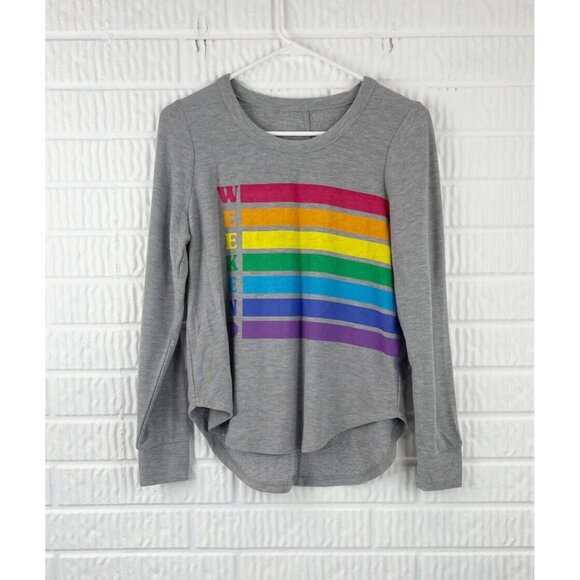 New CHASER Rainbow 'Weekend' Sweatshirt Small - Picture 2 of 7